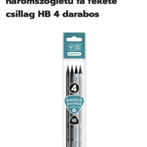 Grafitceruza ARS UNA háromszögletű fa fekete csillag HB 4 darabos